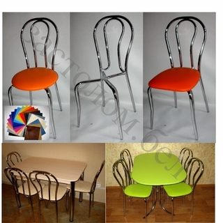 ХРОМированные стулья "Тюльпан" с выбором цвета из 40 обивок (нагрузка до 100 кг.) ХРОМированные стулья "Тюльпан" с выбором цвета из 40 обивок (нагрузка до 100 кг.)