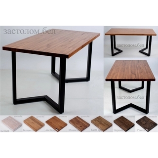 Письменный стол из массива дуба, постформинга или ЛДСП на разборном металлокаркасе серии "Zo-1" с выбором цвета ножек и столешницы