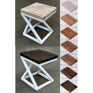 Табурет серии "Зорро" с сиденьем из дуба, постформинга или ЛДСП Лофт. ВЫБОР цвета и размера 