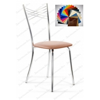 УДОБНЫЕ ХРОМированные стулья "Хлоя люкс" с выбором цвета из 40 обивок (нагрузка до 100 кг.) УДОБНЫЕ ХРОМированные стулья "Хлоя люкс" с выбором цвета из 40 обивок (нагрузка до 100 кг.)