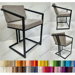 УДОБНЫЕ барные и полубарные стулья "Эфес МН" с наклоном спинки на цельносварном каркасе с выбором высоты и цвета. Нагрузка до 150 кг.