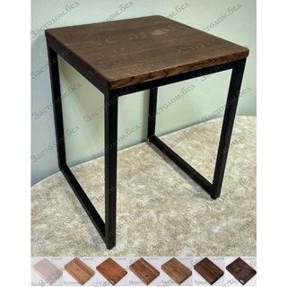 Табурет серии "Куб 20*20" на цельно сварном каркасе с жеским или мягким сиденьем (нагрузка до 150кг.)