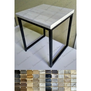 Табурет серии "Куб" на цельно сварном каркасе с сиденьем из постформинга, ЛДСП или массива дуба