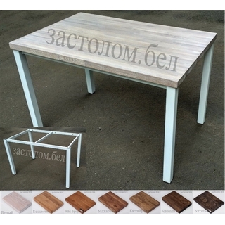 Стол из постформинга, ЛДСП или массива дуба на цельносварном подстолье серии "Т" с выбором профиля трубы ножек и цвета столешницы Стол из постформинга, ЛДСП или массива дуба на цельносварном подстолье серии "Т" с выбором профиля трубы ножек и цвета столешницы