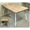Стол из постформинга, ЛДСП Эггер или массива дуба на подстолье серии "К-4" с выбором цвета ножек и столешницы