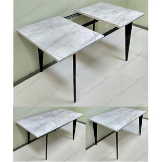 Раздвижной стол на цельносварном подстолье серии "К-5" из постформинга (пластик), ЛДСП или массива дуба с выбором размера и цвета