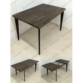 Раздвижной стол на цельносварном подстолье серии "Т-5" из постформинга (пластик), ЛДСП или массива дуба с выбором размера и цвета