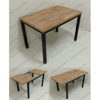 Раздвижной стол из постформинга (пластик), ЛДСП или массива дуба на цельносварном подстолье серии "Т" с выбором размера и цвета