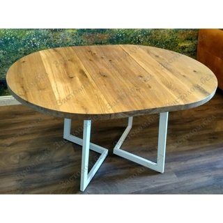 Раздвижной стол из постформинга (пластик), ЛДСП или массива дуба на цельносварном подстолье серии "Z" с выбором размера и цвета