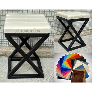 Табурет серии "Х-2 30*30" на цельно сварном каркасе с мягким сиденьем (нагрузка до 150кг.)