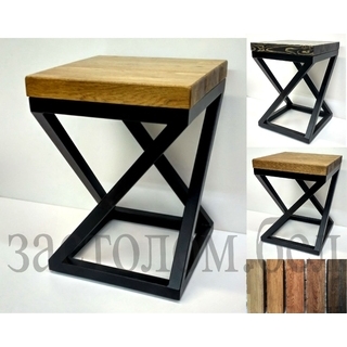 Табурет серии "Зорро" на цельно сварном каркасе с жеским или мягким сиденьем (нагрузка до 150кг.)