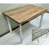 Стол из постформинга, ЛДСП или массива дуба на цельносварном подстолье серии "Т-4" с выбором профиля трубы ножек и цвета столешницы