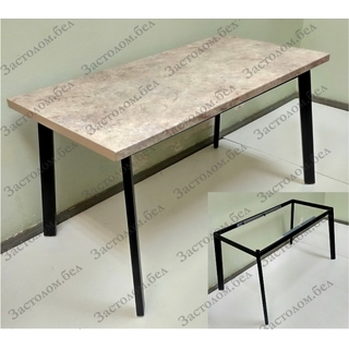 Стол из постформинга, ЛДСП Эггер или массива дуба на подстолье серии "К-4" с выбором цвета ножек и столешницы