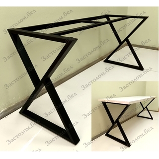 Цельносварное подстолье для стола серии "ТР-2 со смещением" с выбором размера и цвета