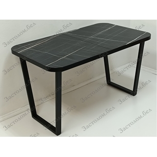 Стол из постформинга, ЛДСП или массива дуба на V-образном цельносварном подстолье с выбором профиля трубы ножек, цвета и размера столешниц