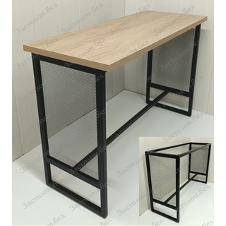 Стол барный с СЕТКОЙ из постформинга, ЛДСП или массива дуба серии "О с подножкой" с выбором цвета и размера Стол барный с СЕТКОЙ из постформинга, ЛДСП или массива дуба серии "О с подножкой" с выбором цвета и размера