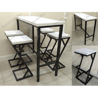 Стол барный из постформинга, ЛДСП или массива дуба серии "Т с подножкой" с выбором цвета и размера Стол барный из постформинга, ЛДСП или массива дуба серии "Т с подножкой" с выбором цвета и размера