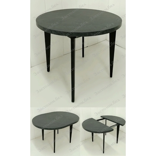 Раздвижной стол на цельносварном подстолье серии "Т-5" из постформинга (пластик), ЛДСП или массива дуба с выбором