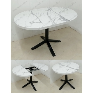 Раздвижной стол на цельносварном подстолье серии "КН-3" из постформинга (пластик) с выбором размера и цвета