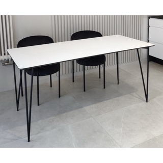 Стол из постформинга, ЛДСП или массива дуба на металлокаркасе серии "Паук". Широкий выбор размеров и цветов столешницы 