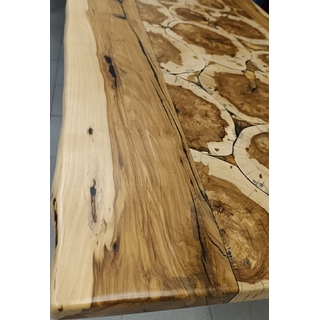 ЭКСКЛЮЗИВ! Стол из МАССИВА ЯБЛОНИ на цельносварной раме с выбором формы ножек