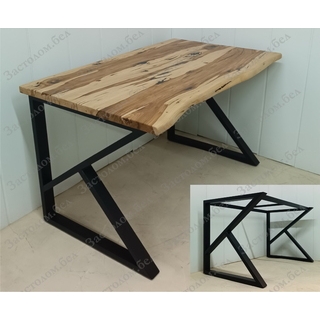 Письменный стол из массива дуба, постформинга или ЛДСП на металлокаркасе серии "ТР-6" с выбором цвета и размера