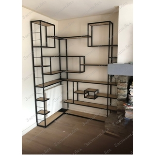 Стеллаж металлический угловой с полками из ДУБА, ЛДСП или постформинга. Выбор размера и цвета Стеллаж металлический угловой с полками из ДУБА, ЛДСП или постформинга. Выбор размера и цвета