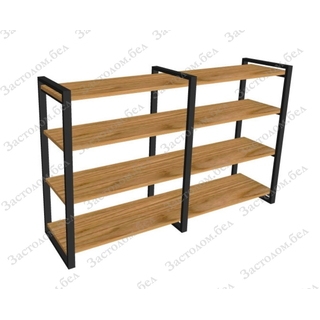 Стеллаж металлический "О-2 мини" с полками из ДУБА, ЛДСП или постформинга. Выбор размера и цвета Стеллаж металлический "О-2 мини" с полками из ДУБА, ЛДСП или постформинга. Выбор размера и цвета