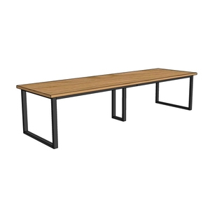 Большой стол из постформинга или ЛДСП Эггер на УДОБНОМ составном металлокаркасе серии "О" с выбором цвета ножек и столешницы