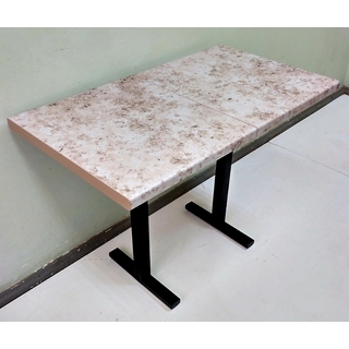 Стол из массива дуба, постформинга или ЛДСП Эггер на УДОБНОМ цельносварном подстолье серии "Н" с выбором цвета ножек и столешницы