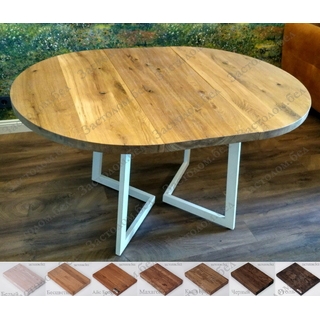 Овальный стол из постформинга, ЛДСП Эггер или массива дуба на подстолье серии "Z" с выбором цвета ножек и столешницы