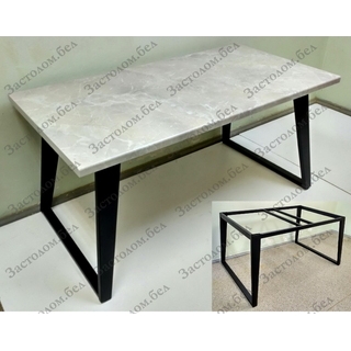 Стол из постформинга, ЛДСП Эггер или массива дуба на подстолье серии "Буа" с выбором цвета ножек и столешницы