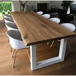 Стол для переговоров из массива дуба, постформинга, или ЛДСП на цельном или разборном подстолье с выбором цвета ножек и столешницы