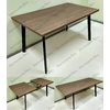Раздвижной стол на цельносварном подстолье серии "К-4" из постформинга (пластик), ЛДСП или массива дуба с выбором размера и цвета