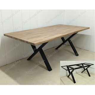Стол из постформинга, ЛДСП Эггер или массива дуба на цельносварном подстолье серии "ТР-1" с выбормо цвета ножек и столешницы.