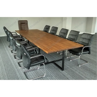 Большой стол для переговоров и конференций на металлокаркасе серии "ПО-3" 