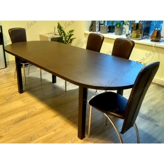 Стол овальный для переговоров и конференций на цельносварном металлокаркасе серии "Т".Выбор размера и цвета.